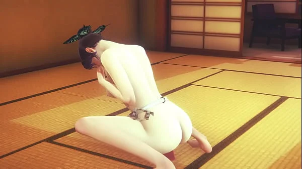 Demon Slayer Hentai - Shinobu Kocho hardsex in tatami - Japanese Asian Manga Anime Game Porn